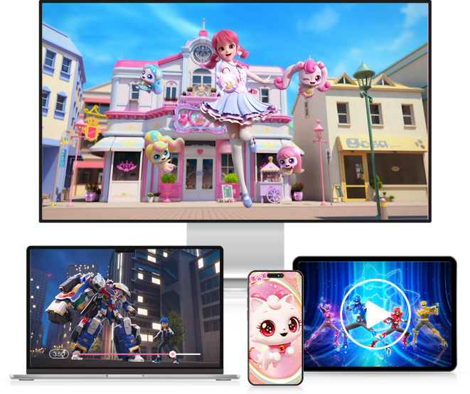 Images of smartphone, tablet, laptop, TV